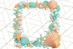 Under the Sea Birthday Party Clipart, Ocean Celebration Png Product Image 2