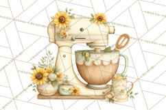 Farmhouse Sunflower Kitchen Clipart, Sunflower Kitchen Png Product Image 3