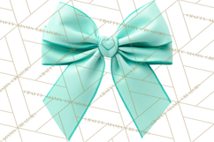 Easter Bow Clipart, Pastel Ribbon Bows, Floral Png Product Image 3
