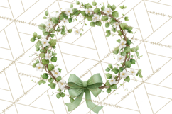 Spring Wreath Clipart PNG, Easter Wreath Clip Art Product Image 5