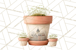 Early Spring Garden Cottagecore PNG, Seedling Terracotta Product Image 5