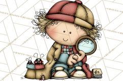 Spring Kids Clipart Playing Outdoors, Summer Children Png Product Image 2