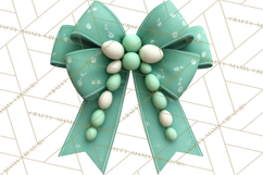 Easter Bow Clipart, Pastel Ribbon Bows, Floral Png Product Image 2