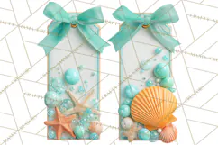 Under the Sea Birthday Party Clipart, Ocean Celebration Png Product Image 2