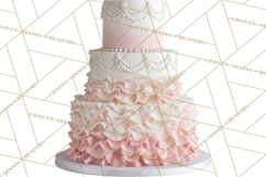 Birthday Cake Clipart, Tiered Cake PNG, Drip Cake PNG Product Image 4
