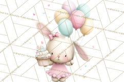 Pastel Birthday Clipart, Cute Party Animals PNG Product Image 4