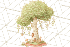 Whimsical Trees Clipart, Woodland Forest PNG, Wooden Png Product Image 4