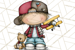 Spring Kids Clipart Playing Outdoors, Summer Children Png Product Image 3