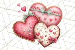 Valentine Clipart PNG, Cute Critters Hearts, Puppies Kittens Product Image 3