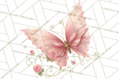 Butterfly Clipart, Dragonfly Clip Art PNG, Pastel Spring Product Image 3