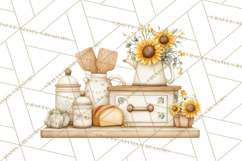 Farmhouse Sunflower Kitchen Clipart, Sunflower Kitchen Png Product Image 3