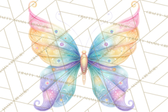 Butterfly Clipart, Dragonfly Clip Art PNG, Pastel Spring Product Image 4