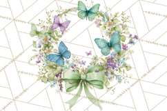 Spring Wreath Clipart PNG, Easter Wreath Clip Art Product Image 4