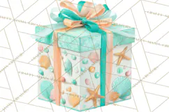Under the Sea Birthday Party Clipart, Ocean Celebration Png Product Image 4