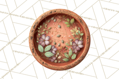 Early Spring Garden Cottagecore PNG, Seedling Terracotta Product Image 4