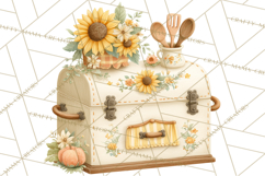 Farmhouse Sunflower Kitchen Clipart, Sunflower Kitchen Png Product Image 5