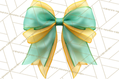 Easter Bow Clipart, Pastel Ribbon Bows, Floral Png Product Image 5