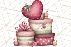 Valentine Clipart PNG, Cute Critters Hearts, Puppies Kittens Product Image 2