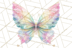 Butterfly Clipart, Dragonfly Clip Art PNG, Pastel Spring Product Image 2