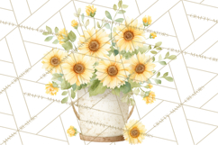 Farmhouse Sunflower Kitchen Clipart, Sunflower Kitchen Png Product Image 2