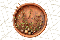 Early Spring Garden Cottagecore PNG, Seedling Terracotta Product Image 3