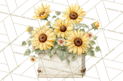 Farmhouse Sunflower Kitchen Clipart, Sunflower Kitchen Png Product Image 3