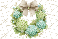 Spring Wreath Clipart PNG, Easter Wreath Clip Art Product Image 3