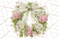Spring Wreath Clipart PNG, Easter Wreath Clip Art Product Image 4