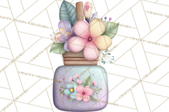 Pretty Stationery Clipart, Pastel Office Supplies Png Product Image 4