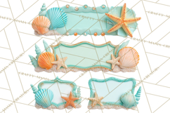 Under the Sea Birthday Party Clipart, Ocean Celebration Png Product Image 5
