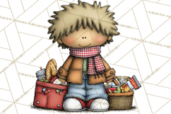 Spring Kids Clipart Playing Outdoors, Summer Children Png Product Image 5