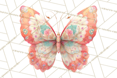 Butterfly Clipart, Dragonfly Clip Art PNG, Pastel Spring Product Image 5
