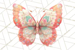 Butterfly Clipart, Dragonfly Clip Art PNG, Pastel Spring Product Image 5