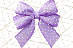 Easter Bow Clipart, Pastel Ribbon Bows, Floral Png Product Image 5