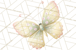 Butterfly Clipart, Dragonfly Clip Art PNG, Pastel Spring Product Image 3