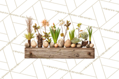 Early Spring Garden Cottagecore PNG, Seedling Terracotta Product Image 3