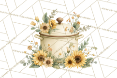 Farmhouse Sunflower Kitchen Clipart, Sunflower Kitchen Png Product Image 3