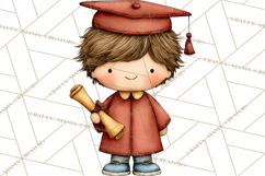Kids Graduation Clipart PNG, Preschool Kindergarten Kids Product Image 5