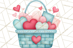 Bee Valentine Clipart PNG, Cute Kawaii Bee With Hearts Product Image 5