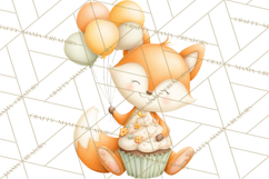 Pastel Birthday Clipart, Cute Party Animals PNG Product Image 5