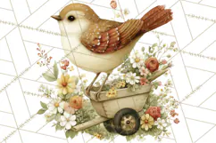 Vintage Garden Animals Clipart, Ducklings Bunnies Lambs Product Image 5