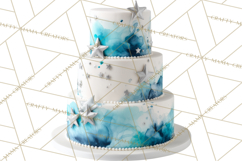 Birthday Cake Clipart, Tiered Cake PNG, Drip Cake PNG Product Image 5