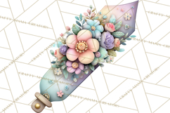 Pretty Stationery Clipart, Pastel Office Supplies Png Product Image 5