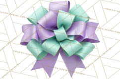 Easter Bow Clipart, Pastel Ribbon Bows, Floral Png Product Image 4