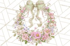 Spring Wreath Clipart PNG, Easter Wreath Clip Art Product Image 5