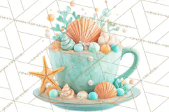Under the Sea Birthday Party Clipart, Ocean Celebration Png Product Image 2