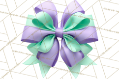 Easter Bow Clipart, Pastel Ribbon Bows, Floral Png Product Image 2