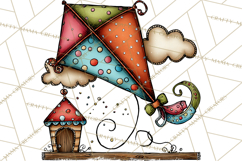 Spring Kids Clipart Playing Outdoors, Summer Children Png Product Image 2