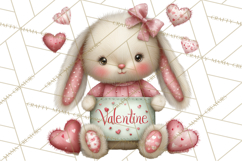 Valentine Clipart PNG, Cute Critters Hearts, Puppies Kittens Product Image 3