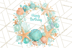 Under the Sea Birthday Party Clipart, Ocean Celebration Png Product Image 3